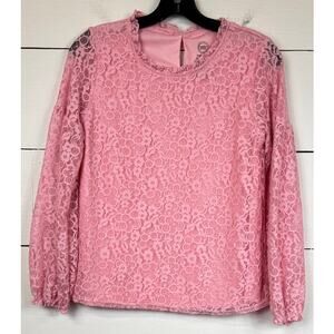 Wonder Nation Pink Blouse Girl's Extra Large 14/16